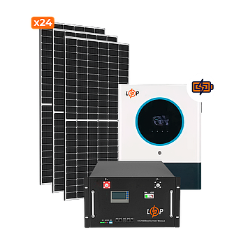 Сонячна електростанція (СЕС) Преміум + 11kW АКБ 11kWh LiFePO4 230 Ah