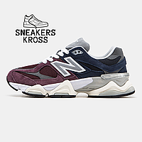 Мужские кроссовки New Balance 9060 Bordo Blue, Демисезонные кроссовки Нью Беленс 9060 бордовые 43