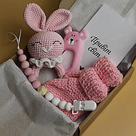 Подарочный набор новорожденным, беби-бокс в розовом цвете, подарок на выписку