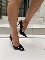 Туфлі жіночі VICES 1058-1 чорно/червоні (весна-осінь, еко-лак) (2390) лише 36р.і 40р.