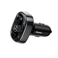 Автомобильное зарядное устройство с FM-модулятором Baseus T Shaped S-09 Car Bluetooth MP3 Player Black