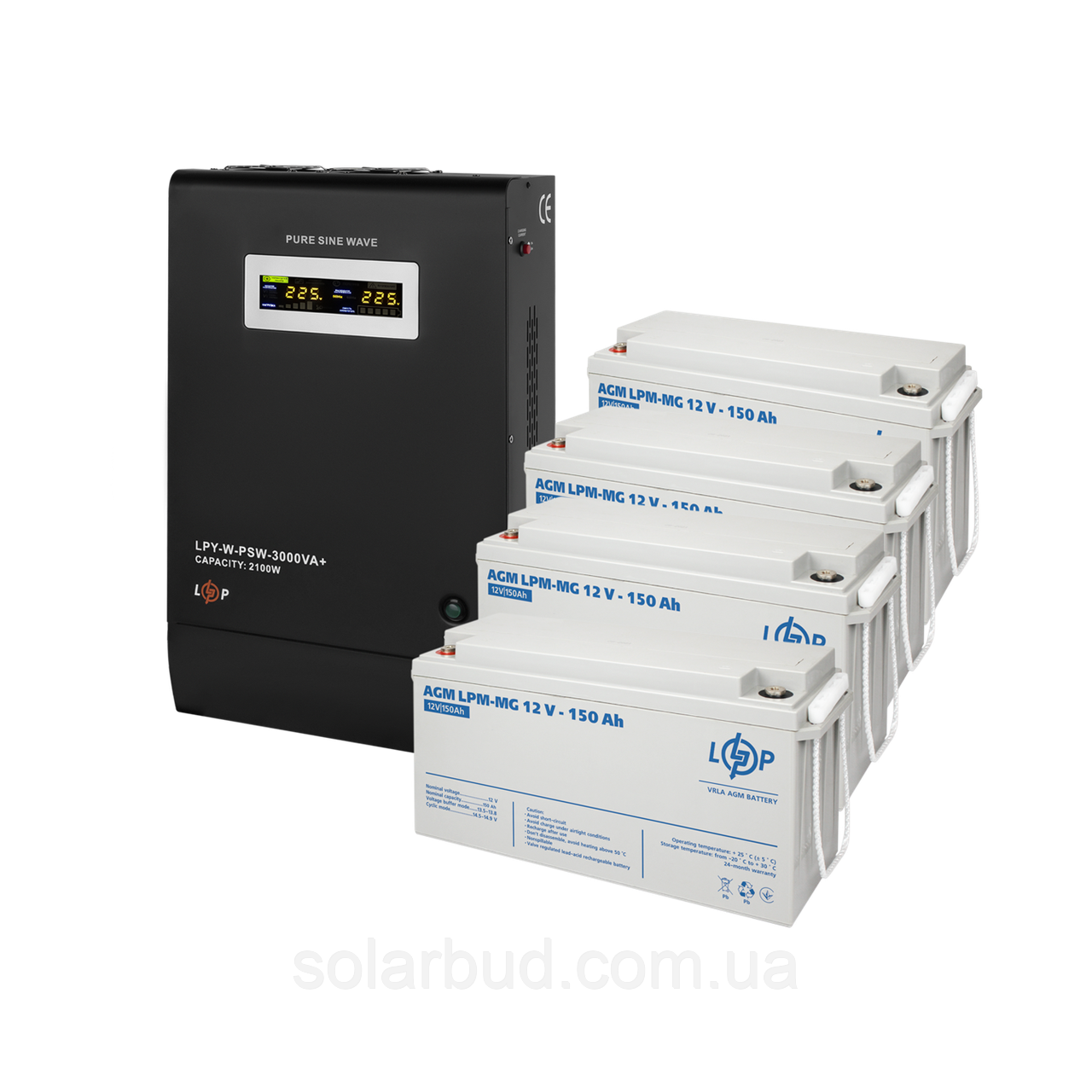 Комплект резервного живлення LP (LogicPower) ДБЖ + мультигелева батарея (UPS W3000 + АКБ MG 8280W)
