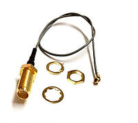 CAB-RF-IPEX/SMA-K-020 Радиочастотный переходник: IPEX U. FL - SMA-K длина кабеля: 20 см. 1,13 мм.