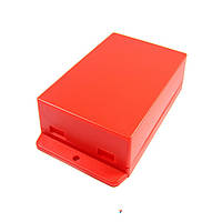 NUB1057035RD корпус красного цвета с фланцами,из ABS пластика UL-94HB. размеры:105х70.6х35.5мм.
