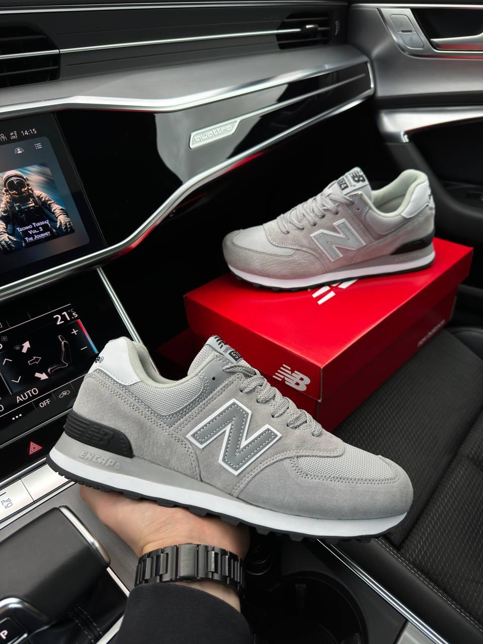 Чоловічі кросівки New Balance 574 Light Gray Reflective, чоловічі кеди Нью Беленс сірі. Чоловіче взуття