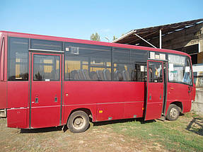Изготовление и замена лобового стекла на автобусе МАЗ 256 в Никополе (Украина) 7