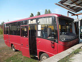 Изготовление и замена лобового стекла на автобусе МАЗ 256 в Никополе (Украина) 8