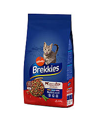 Brekkies (Брекіс) Cat Beef - Сухий корм для дорослих котів з яловичиною 1.5 кг