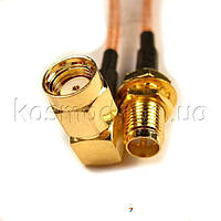 CAB-RF-RP-SMA-K/RP-SMA-JW-030 Радиочастотный переходник: RP-SMA-K - RP-SMA-JW (угловой) 30 см. RG316D