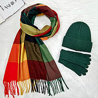 Комплект женский зимний ангора с шерстью (шапка+шарф+перчатки) ODYSSEY 56-58 см разноцветный 12631 - 1068 -