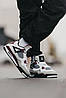 Чоловічі кросівки Nike PSG Air Jordan 4 Paname Найк Джордан 4 білі з фіолетовою шкірою нубук демісезон, фото 7