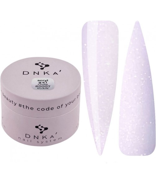 Акрил-гель DNKa Acryl Gel №0007 Elixir Рожевий з шиммером 30 мл