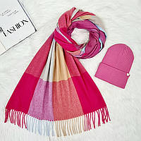 Комплект женский демисезонный (шапка+шарф) Odyssey 55-58 см малиновый 13763 - 1120