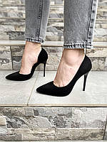 Туфлі жіночі Kamengsi E207 чорні (весна-осінь, еко-замша) (3807) лише 39р.