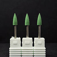 Зеленый конусный силиконовый шлифовщик кутикулы (маленький)
