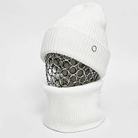Комплект жіночий зимовий ангора з вовною (шапка+шарф-снуд) ODYSSEY 58-60 см білий 12160 - 12483