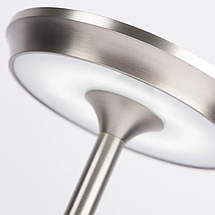 Настільна Led-лампа нічник, світильник сенсорний димований з USB сріблястий, фото 2