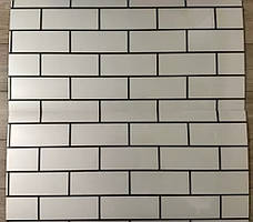 Самоклейна 3D панель ПВХ біла цегла 600х300 мм