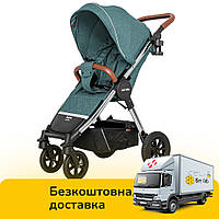 Детская прогулочная коляска (надувные колеса) CARRELLO Supra CRL-5510 Aqua Green Бирюза (2020 года выпуска)