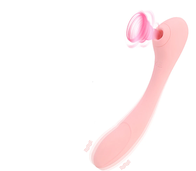 Вакумний масажер вібратор 2 в 1 VIVI Flight of Fancy рожевий 14 режимів