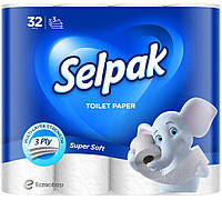 Туалетная бумага Selpak трехслойная 32 рулона