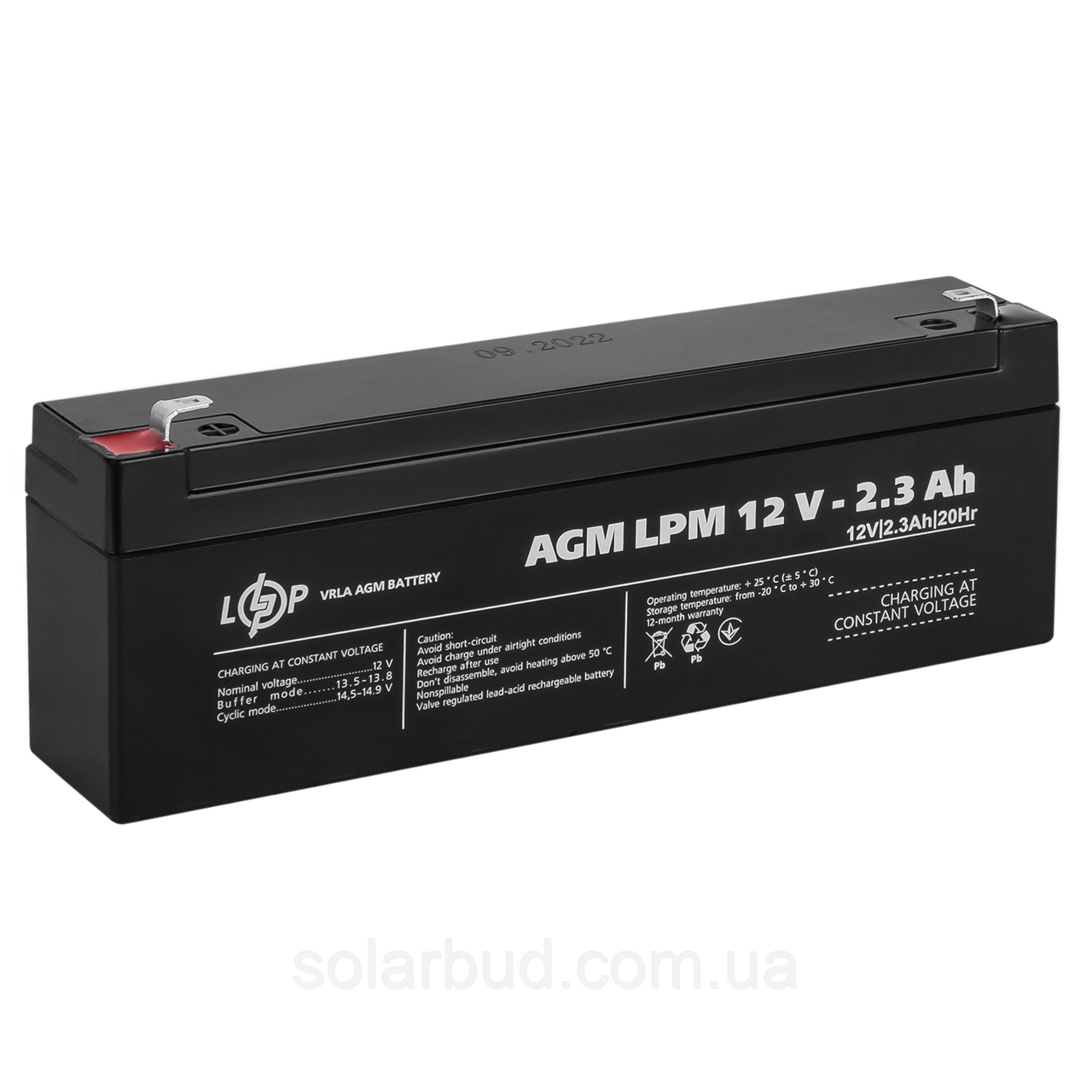 Акумулятор AGM LPM 12V - 2.3 Ah, фото 1