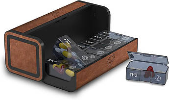 Преміальний контейнер для таблеток Talvolc Pill Organizer Brown