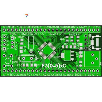 STM32F30xC-F35xC Макетна плата для мікроконтролерів STM ARM серій STM32F30xC і STM32F35xC у корпусі LQFP48