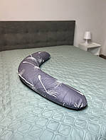 Длинная подушка для беременных и кормления младенца Relax ТМ Лежебока Подушки для беременных бумеранг Темна Кульбабка