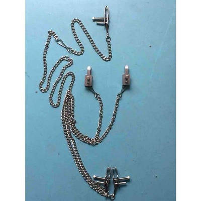 Набір затискачів з ланцюгом зі сталі Срібний 5шт Talla