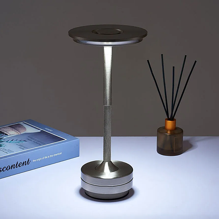 Настільна Led-лампа нічник, світильник сенсорний димований з USB графіт, фото 2
