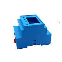 JG4-02-01 Пластиковый корпус на DIN рейку синего цвета.Из ABS пластика. Габаритные размеры составляют: по