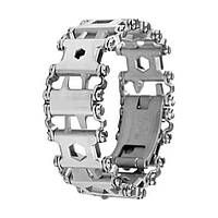 Подарок мужчине, Мужской металлический браслет мультитул Tread Metric-Stainless серебристый
