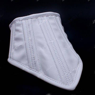 Шкіряний нашийник білий з коміром для БДСМ Talla