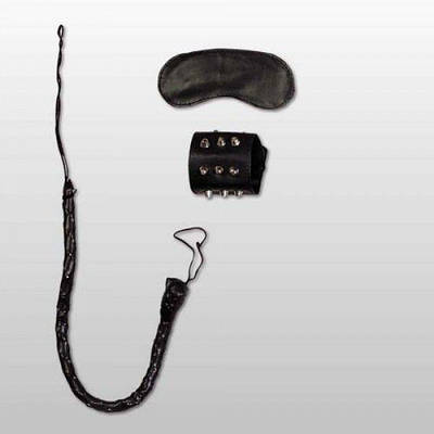 Набір для БДСМ Чорний(маска, батіг, манжети) Talla