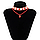Яркий красный чокер на шею Клубнички с вышивкой на шнурке - комплект Aushal Jewellery, фото 6