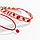 Яркий красный чокер на шею Клубнички с вышивкой на шнурке - комплект Aushal Jewellery, фото 5