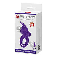Кольцо эрекционное с вибро-стимуляцией клитора Pretty Love Vibrant penis ring III BI-210206-1 Кайф