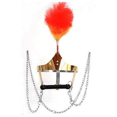 Золота сталева маска на очі для БДСМ Talla