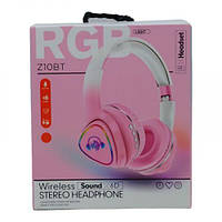 Навушники бездротові, з підсвічуванням (рожеві)
