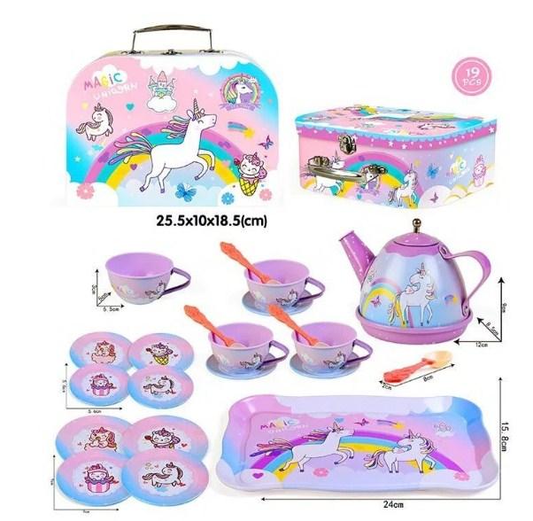 Металевий посуд чайний сервіз