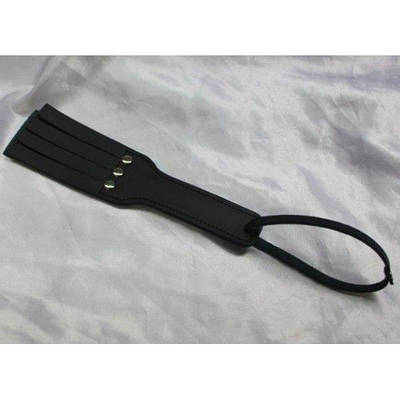 Шкіряна шлепалка Чорна для БДСМ Talla