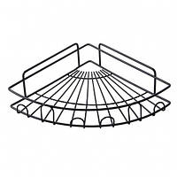 Полка в ванную комнату угловая 23*6см черный (F-S)