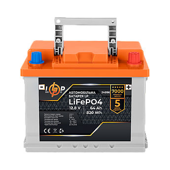 Автомобільний літієвий акумулятор LP LiFePO4 12V - 64 Ah (+ праворуч)