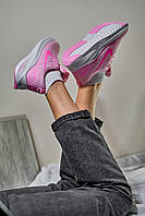 Женские стильные очень легкие демисезонные кроссовки Nike Zoom X Pink White , розовые качественные