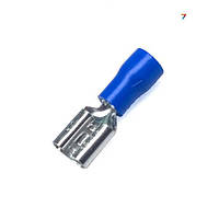 FDD2-250-BLUE Наконечник кабельный ножевой. Гнездо 6.3мм, сечение кабеля 1.5 - 2.5 мм2, синий с частичной