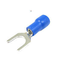 SV1.25-5-BLUE Наконечник кабельний вильний (клемма) із ізоляцією. Діам. отвори під болт 5,3 мм, дріт