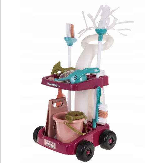 Набір для прибирання (пилосос на батарейках, відро, совочок, пульверизатор, щітка, швабра, в коробці) 667-54, фото 1