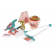 Набір для прибирання (пилосос на батарейках, відро, совочок, пульверизатор, щітка, швабра, в коробці) 667-54, фото 3