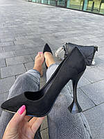 Туфлі жіночі BASHILI P667-1 чорні (літо, еко-замша) (5227) 38р.39р.40р.